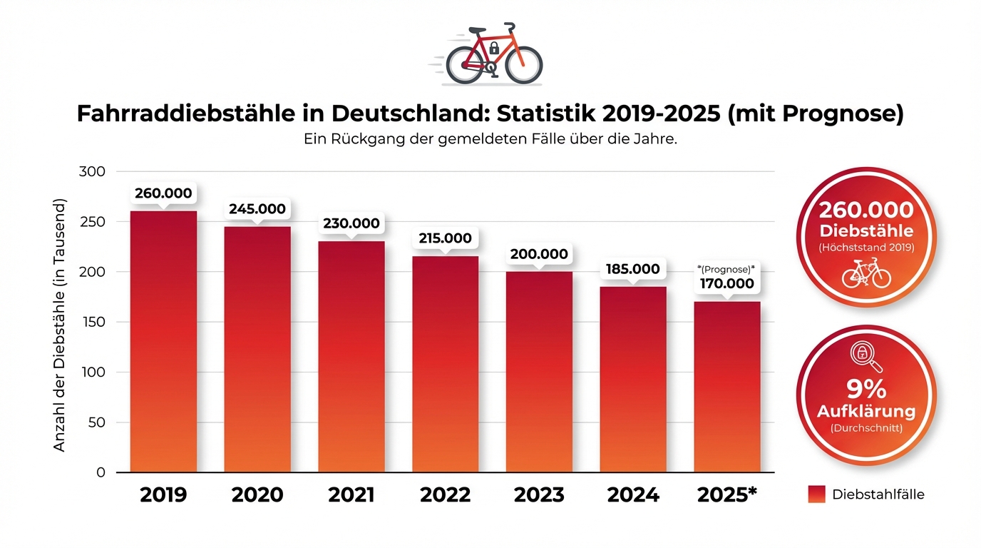 Infografik: Fahrrad Diebstahl Statistik Deutschland